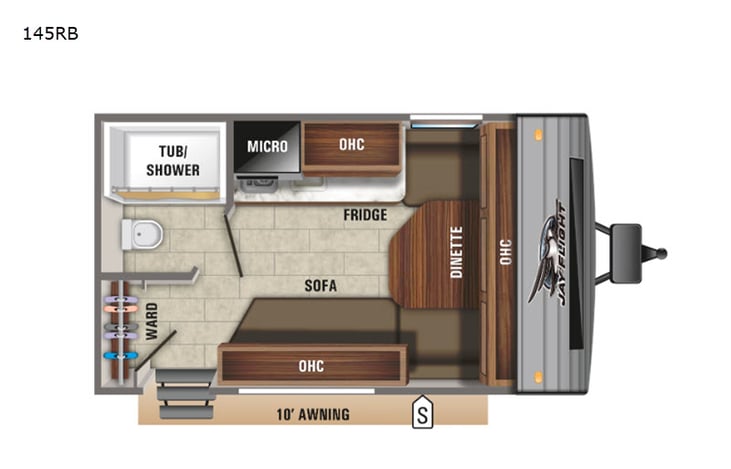 Representative floor plan provided by a trusted RVshare partner.