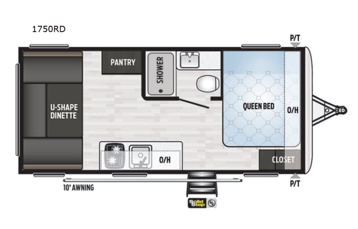 Representative floor plan provided by a trusted RVshare partner.