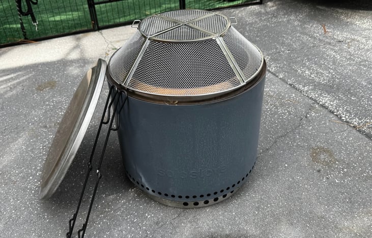 Smokeless Solo Stove with screen cover for compatibility with Disney rules