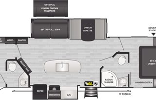 2022 Keystone RV Bullet 330BHS, two-room, two a/c, 1.5 bath