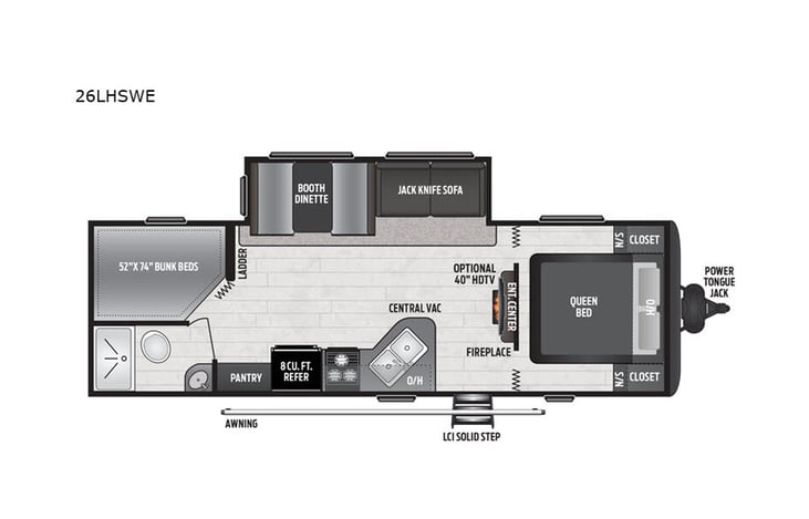 Representative floor plan provided by a trusted RVshare partner.