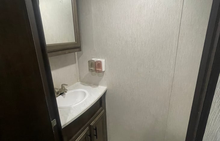 Half bath off of bunk room