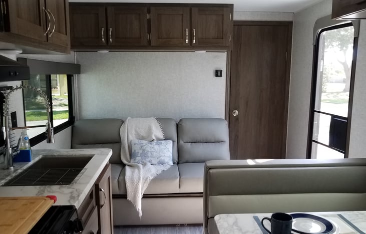 Living Area with Door to Private King Bedroom