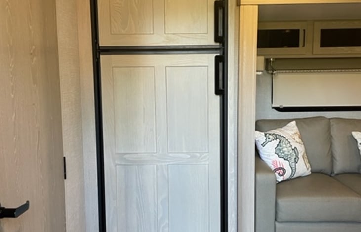 Entry with fridge for easy access