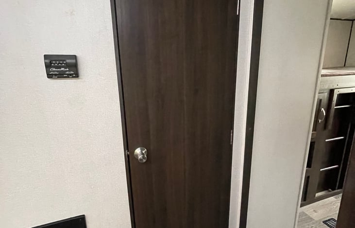 Bathroom right outside of the bunkhouse