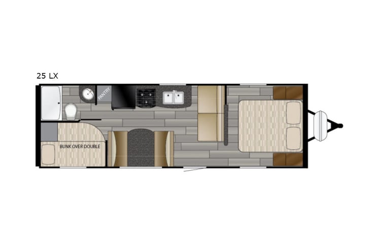Representative floor plan provided by a trusted RVshare partner.