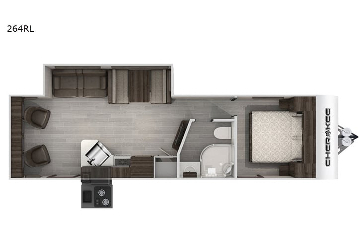 Representative floor plan provided by a trusted RVshare partner.