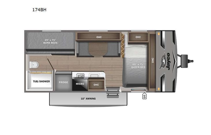 Representative floor plan provided by a trusted RVshare partner.