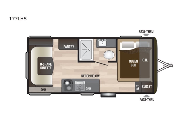 Representative floor plan provided by a trusted RVshare partner.