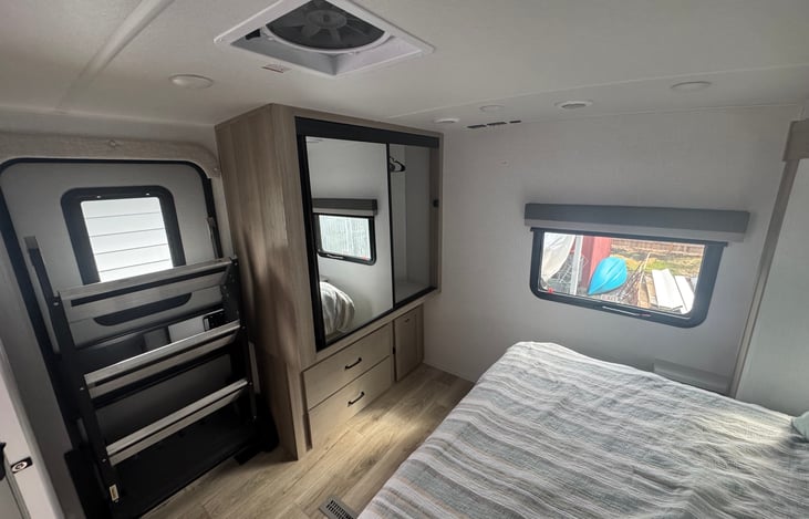 A closet to keep items out of the way.