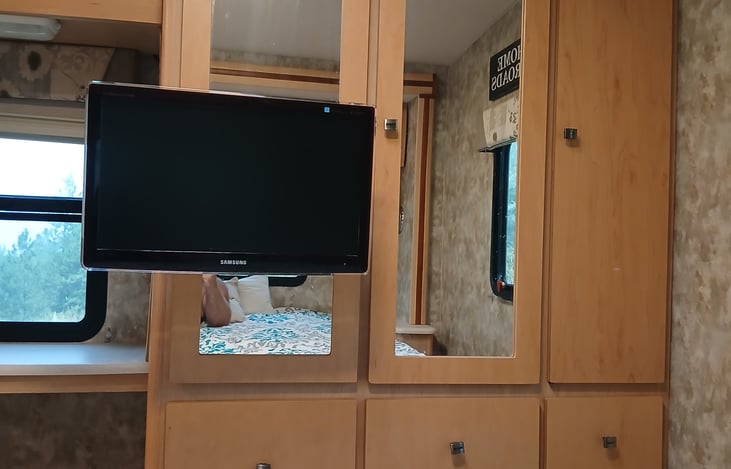 Stowaway television in master bedroom