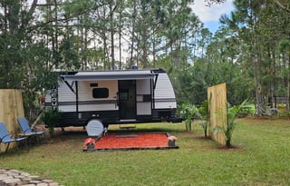 New 2025 RV Stationary. Rural area.