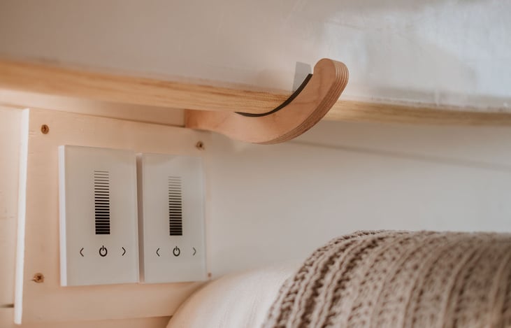 At night it's helpful to have the light dimmers so the van isn't a blinding light against the dark sky.