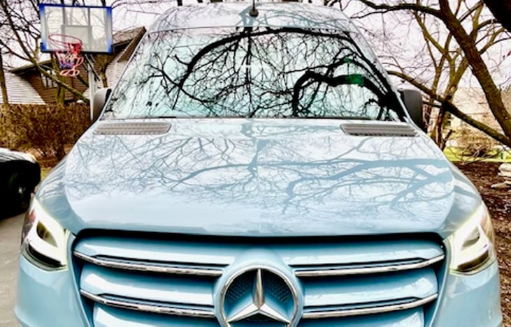 Part of this van build was a full body custom paint job in the color "Livid Gray". You will be the talk of the town (aka Campground) pulling up in your new luxury ride!