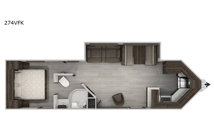 Representative floor plan provided by a trusted RVshare partner.
