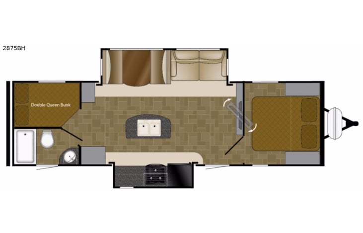 Representative floor plan provided by a trusted RVshare partner.
