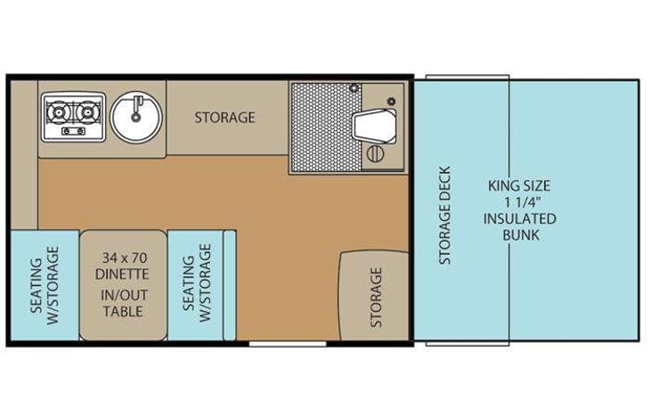 Representative floor plan provided by a trusted RVshare partner.