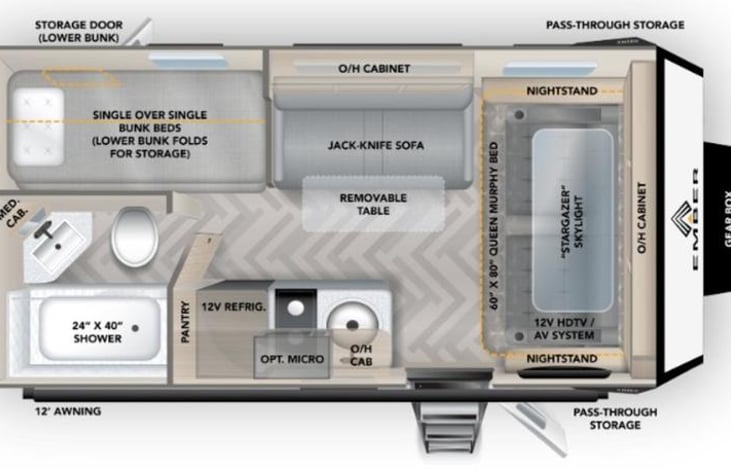 Simple yet functional. This no-hassle, no-worry setup is makes starting your vacation a breeze.