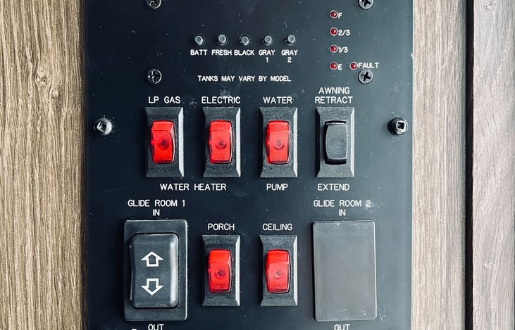Control panel as you walk in.