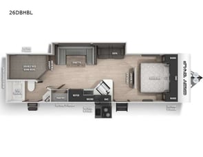 Forest River RV Cherokee Grey Wolf Black Label 26DBHBL