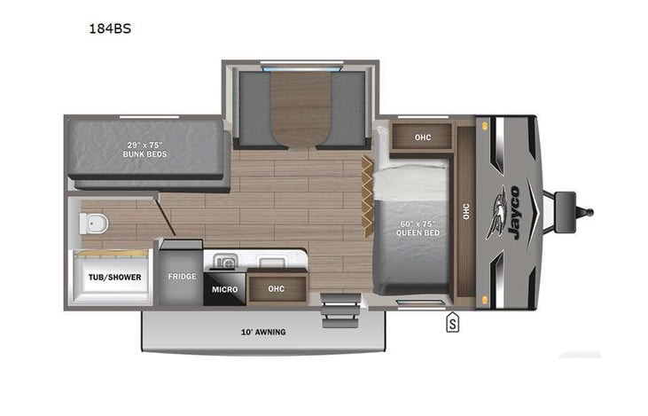Representative floor plan provided by a trusted RVshare partner.