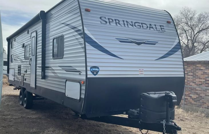 Exterior View of Awning and Main Entrance Door