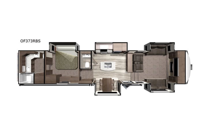 Representative floor plan provided by a trusted RVshare partner.