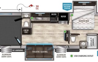 Toy Hauler 1.5 Bath 2021Grand Design Momentum 29G