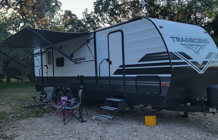 Front Left Outside, with awning