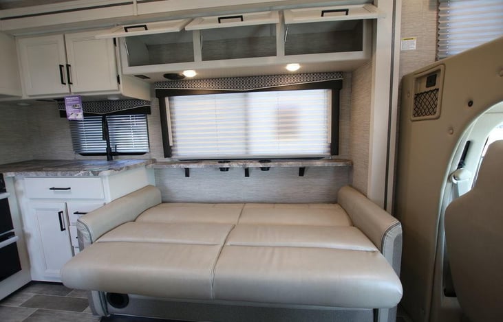 Sofa made into a bed