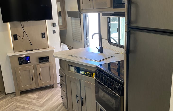 smart TV and sound system