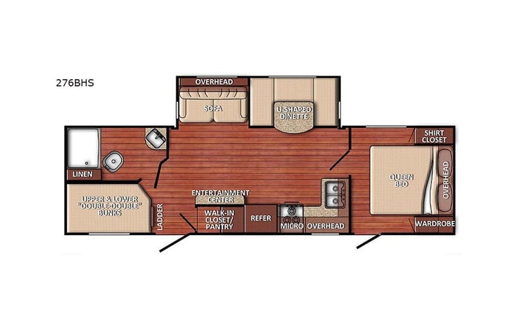 Representative floor plan provided by a trusted RVshare partner.