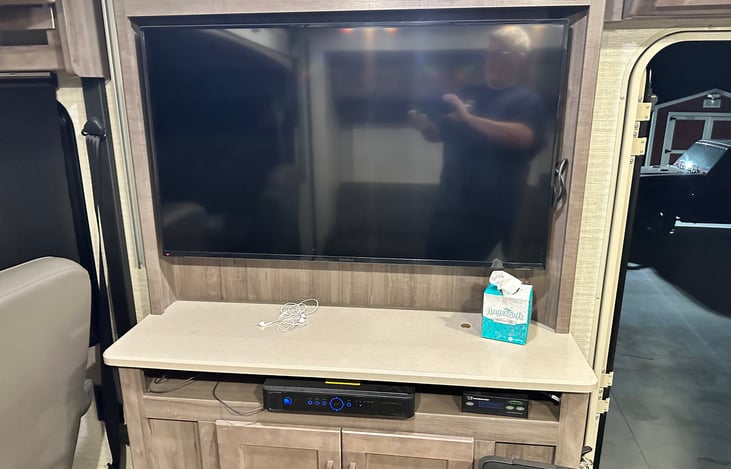 TV in living room with optional DirecTV add on.