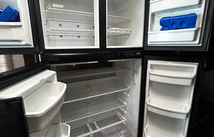 Full size freezer and refrigerator.