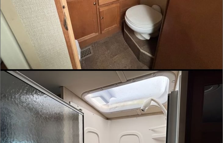 Private bathroom, and the shower is actually tall enough for humans. lol