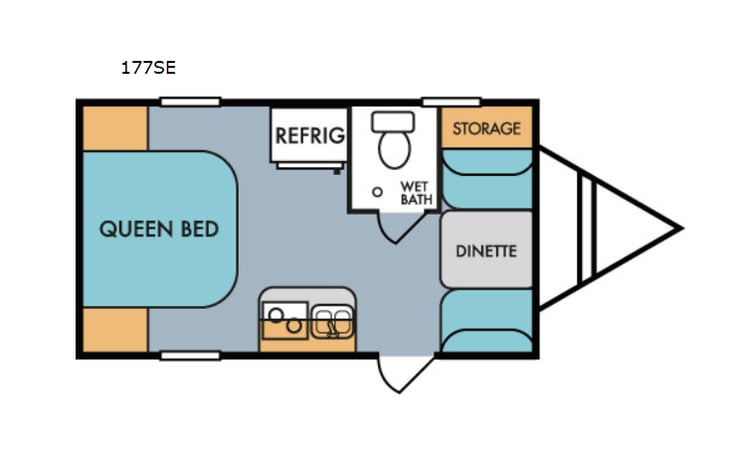 Representative floor plan provided by a trusted RVshare partner.
