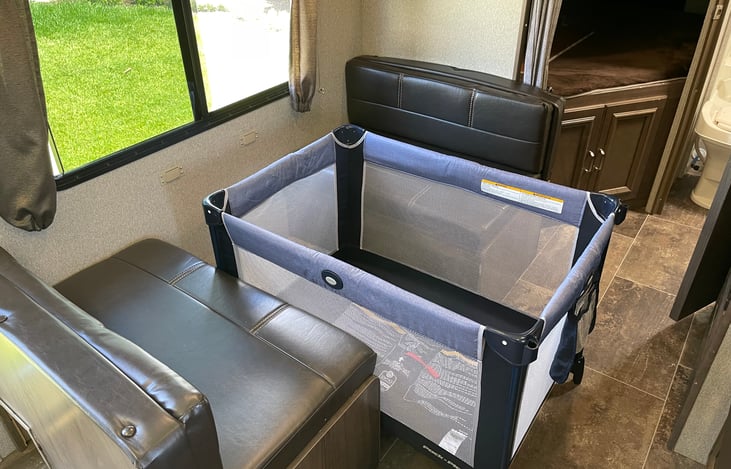 Optional pack-n-play can be provided if needed for a baby.