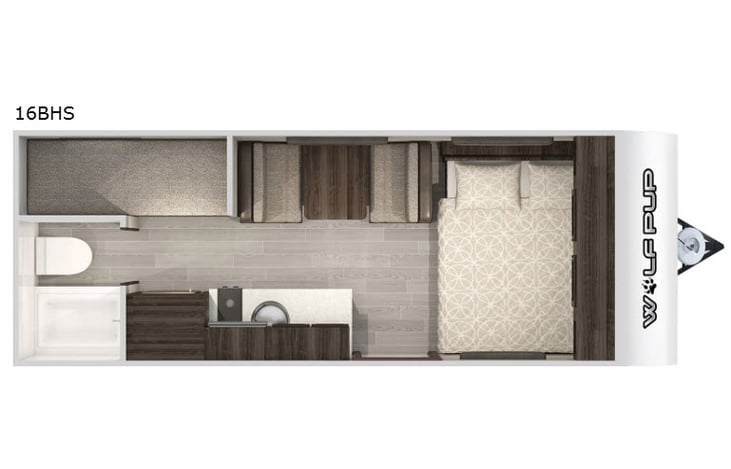 Representative floor plan provided by a trusted RVshare partner.