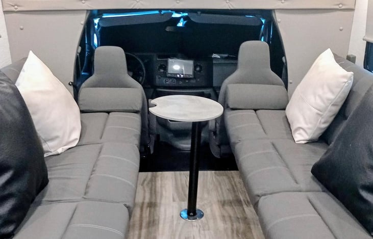 Coffee table, night stand, desk mode. All modern conveniences.