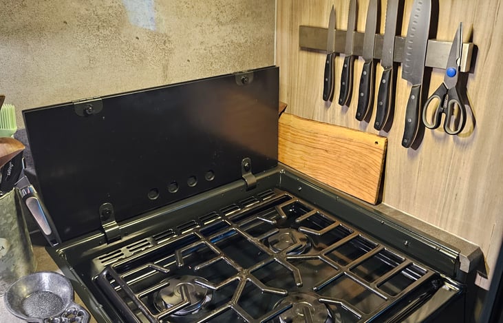 3 burner propane range.