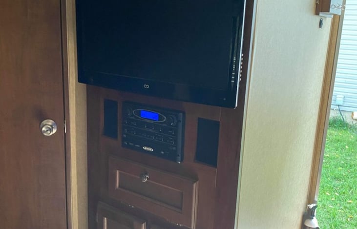 TV and radio in living room