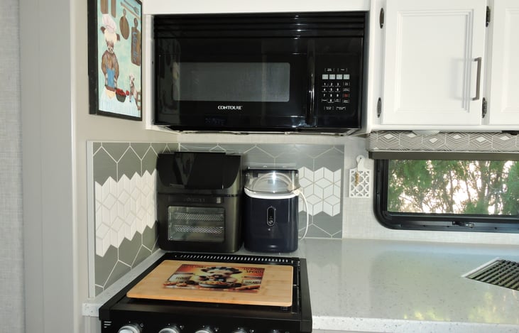 Microwave, Air Fryer, and Ice Maker.