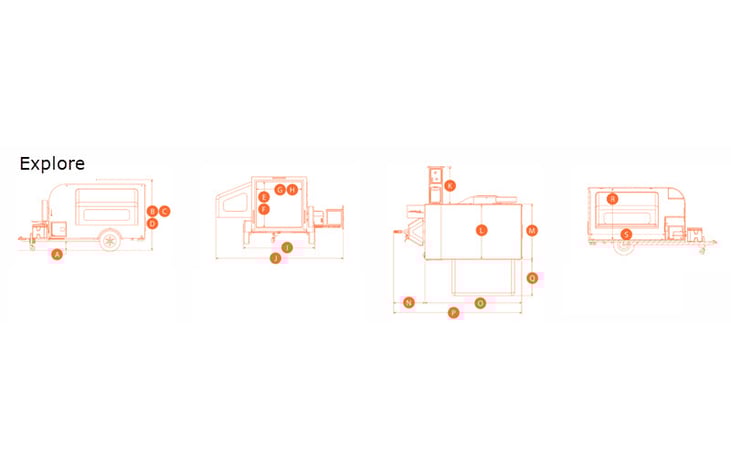 Representative floor plan provided by a trusted RVshare partner.