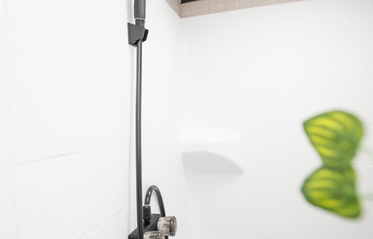 Wide Shower With Handheld Shower Head