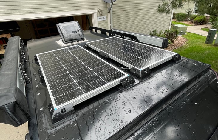 200 watts of solar panels & a 200 Ah Lithium battery = you’ll never run out of power!