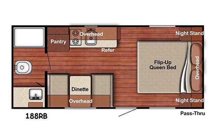 Representative floor plan provided by a trusted RVshare partner.