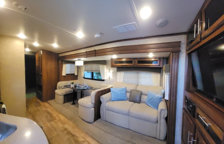 Extended Dinette with love seat, both convert to bed