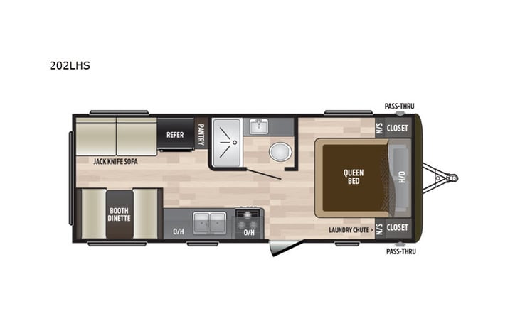 Representative floor plan provided by a trusted RVshare partner.