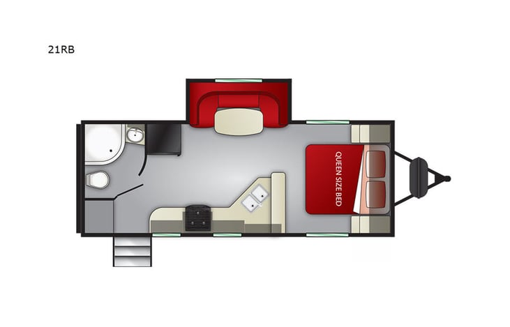 Representative floor plan provided by a trusted RVshare partner.