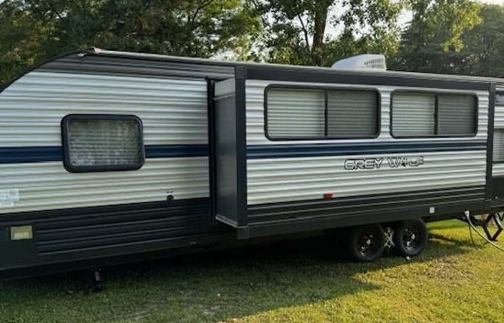 The GIANT slide expands the inside living space!